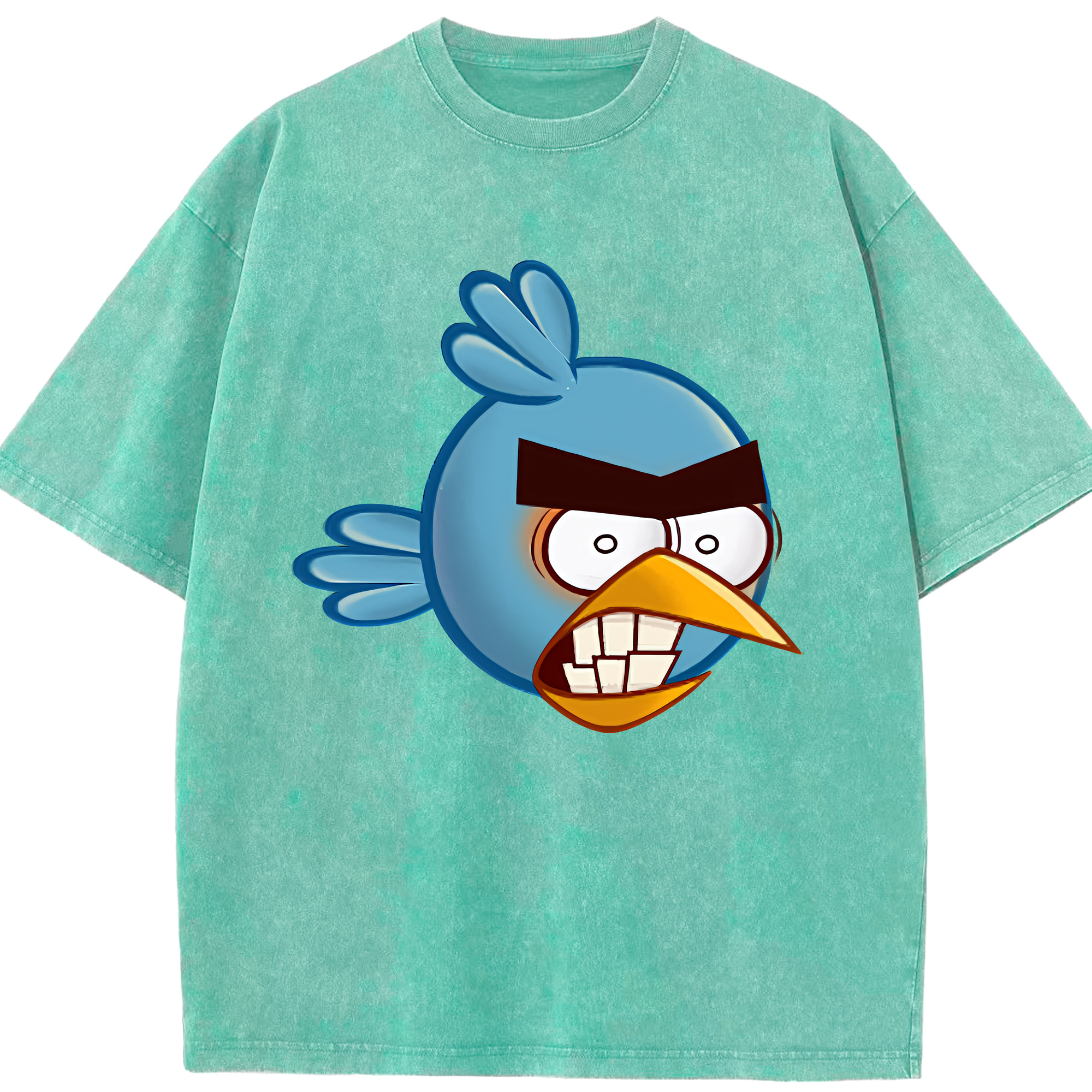 （画像用） Angry Birds アングリーバード 綿100% ヴィンテージ風 半袖Tシャツ（フロントプリント）